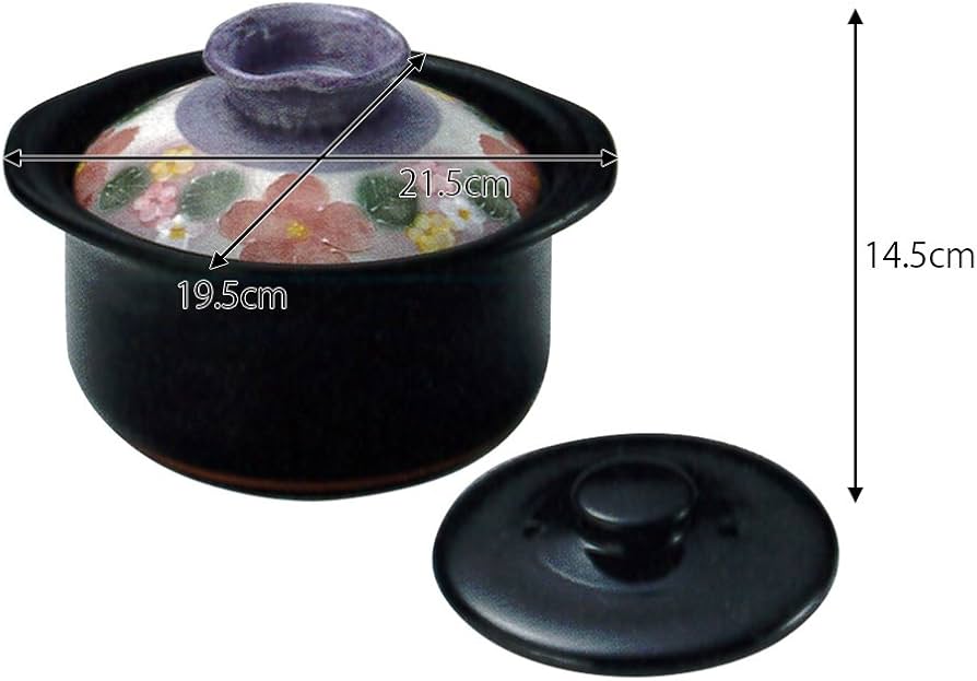 萬古焼 ２合炊きＩＨご飯鍋 土鍋 IH専用 雅花化粧 15194 萬古焼 2合炊きIHご飯鍋 土鍋 IH専用 雅花化粧 15194 鍋